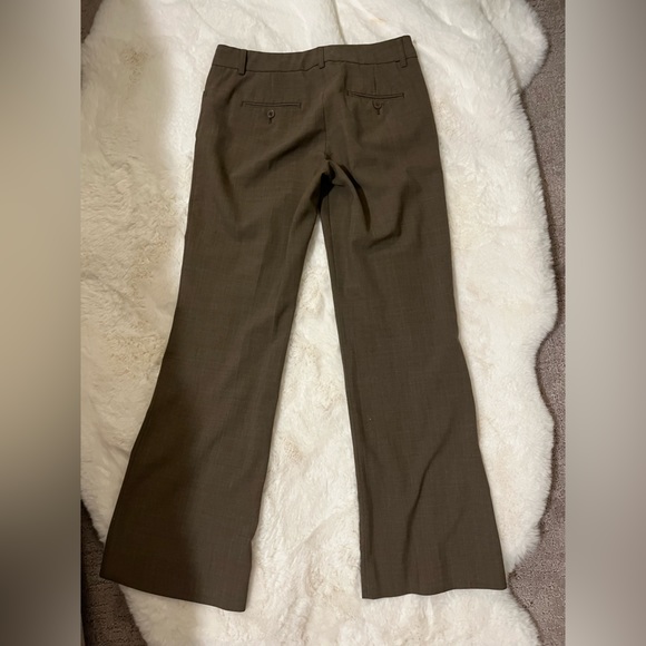 Express Editor dress pants size 2 straight leg Dark Tan khaki / brown beige - Picture 4 of 14